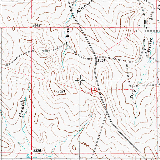 Topographic Map of 05S54E19BB__01 Well, MT
