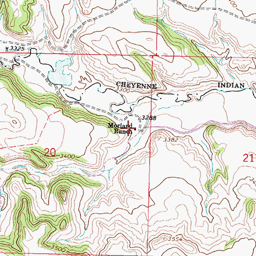 Topographic Map of 05S42E20ADAC01 Well, MT