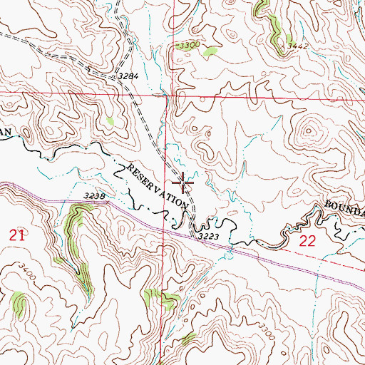 Topographic Map of 05S42E22BCBD01 Well, MT