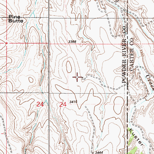 Topographic Map of 05S54E24ACAB01 Well, MT