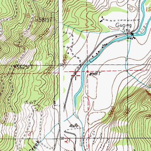 Topographic Map of 05S15E21AADD01 Well, MT