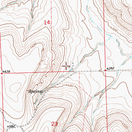 Topographic Map of 05S25E14DCDC01 Well, MT