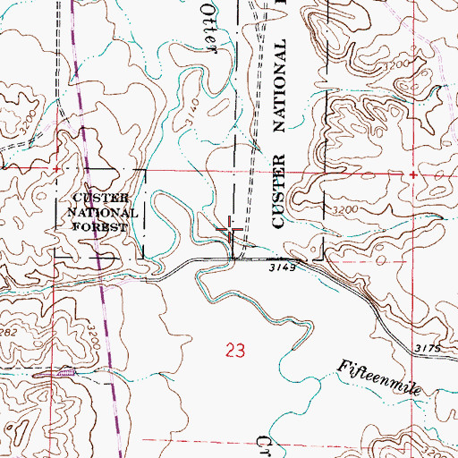 Topographic Map of 05S45E23ABCB01 Well, MT
