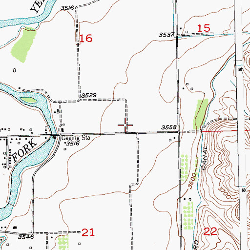 Topographic Map of 05S23E16DDCC01 Well, MT