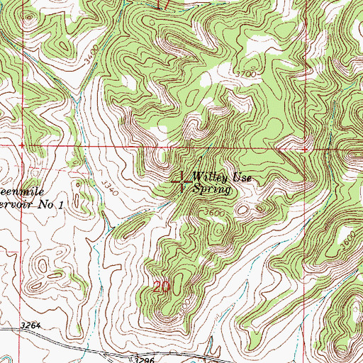 Topographic Map of 05S46E20ABCA01 Well, MT