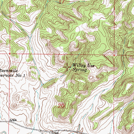 Topographic Map of 05S46020ABCA01 Spring, MT