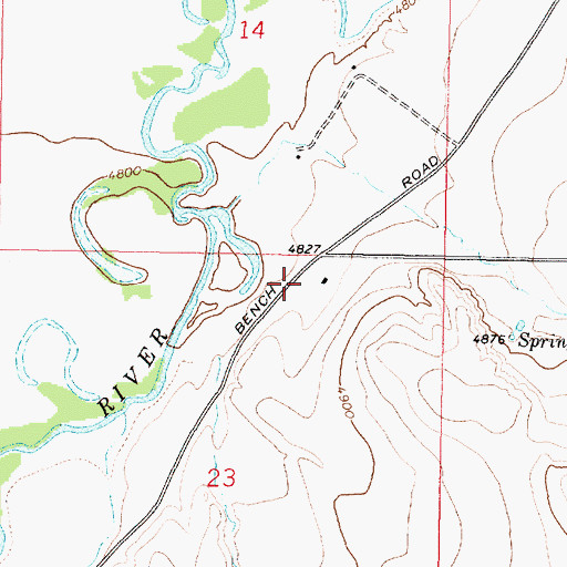Topographic Map of 05S07W23ABA_01 Well, MT