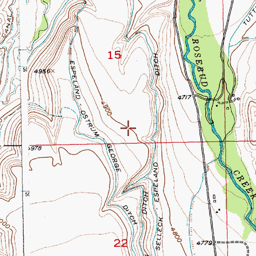 Topographic Map of 05S18E03ABBB01 Well, MT