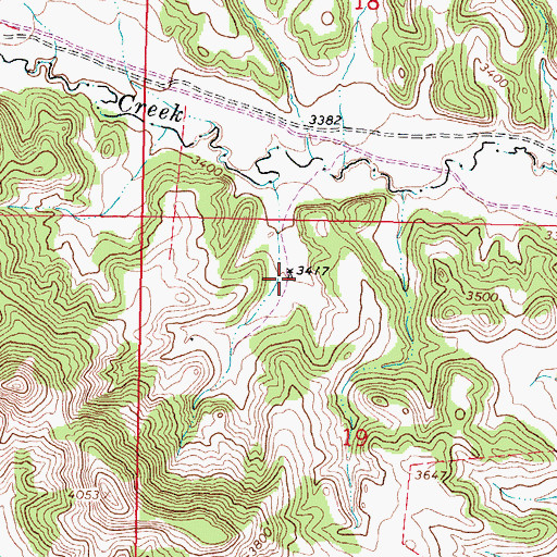Topographic Map of 05S42E19BABD01 Well, MT