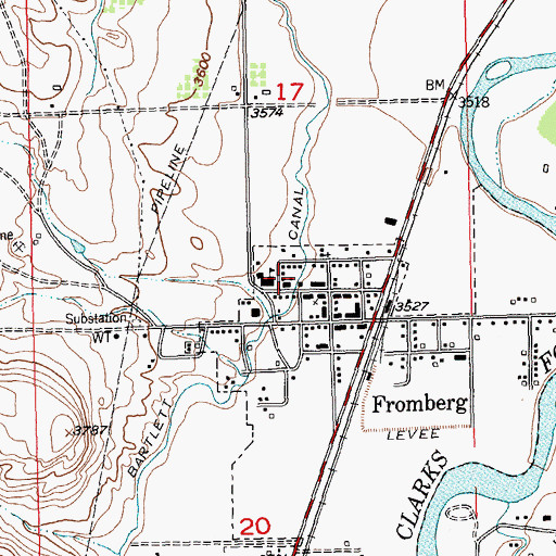 Topographic Map of 05S23E17DCCA01 Well, MT