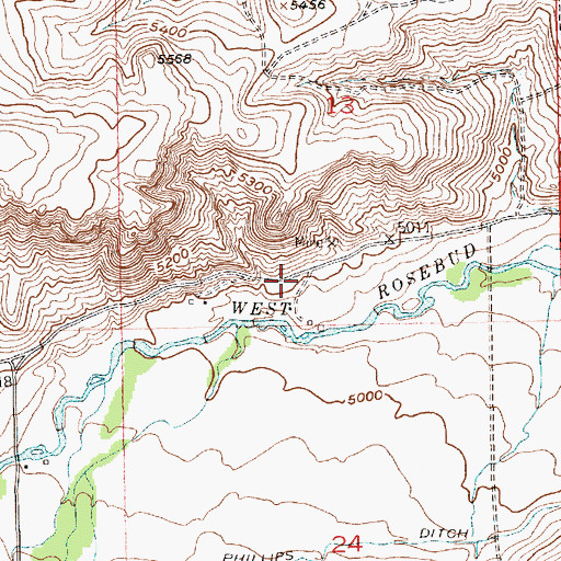 Topographic Map of 05S17E13CDDB01 Well, MT
