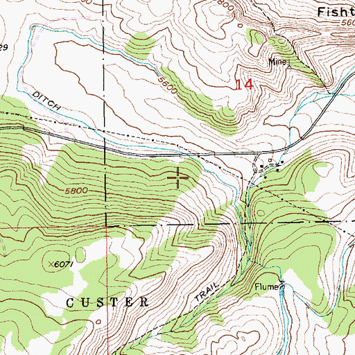 Topographic Map of 05S16E14CDBC01 Well, MT