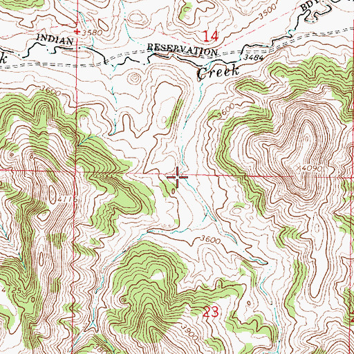 Topographic Map of 05S41E23BAAC01 Spring, MT