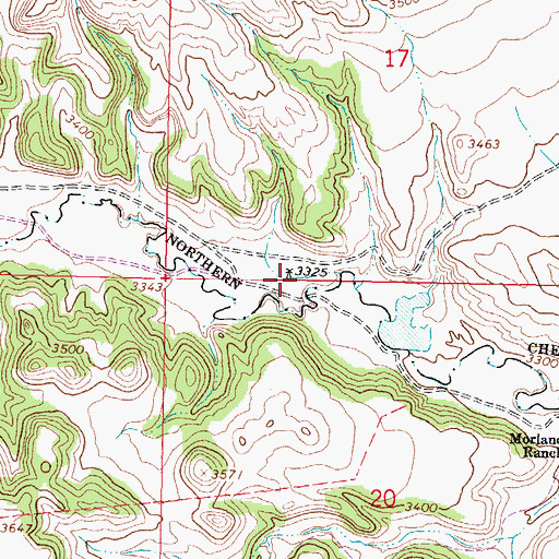 Topographic Map of 05S42E17CDCC01 Well, MT