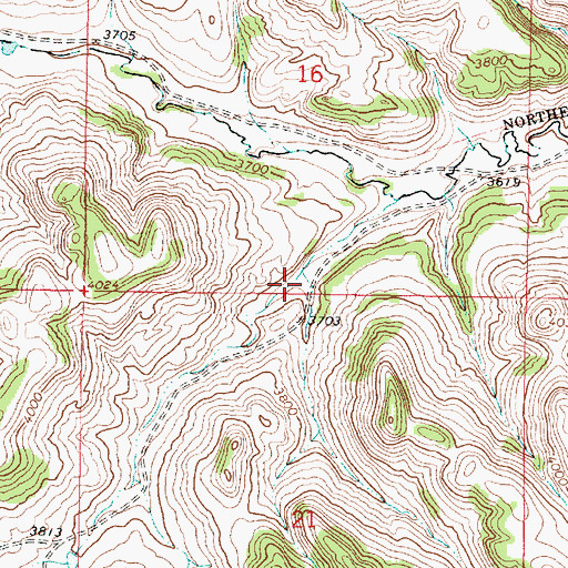 Topographic Map of 05S41E16CDDD01 Spring, MT