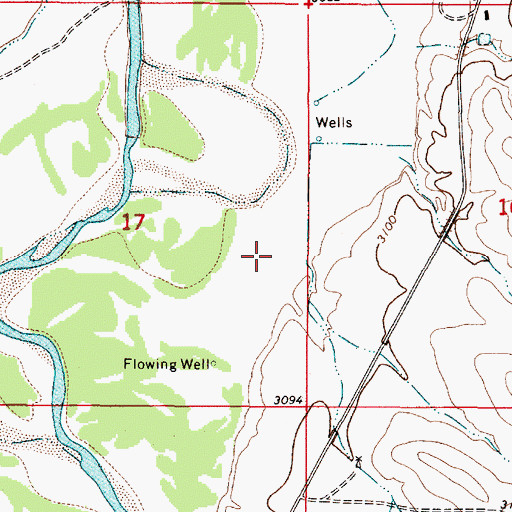 Topographic Map of 05S51E16BCBC01 Well, MT