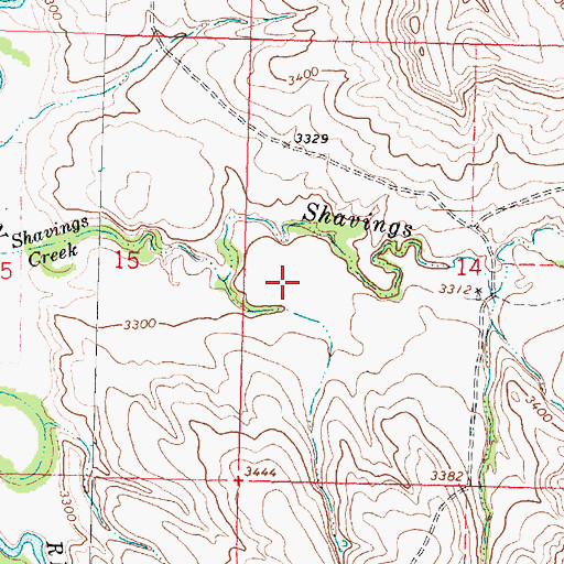 Topographic Map of 05S35E14CBBA01 Well, MT