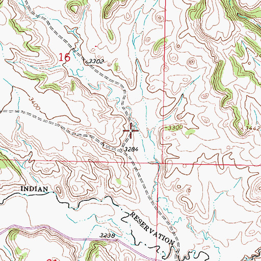 Topographic Map of 05S42E16DDBD01 Well, MT