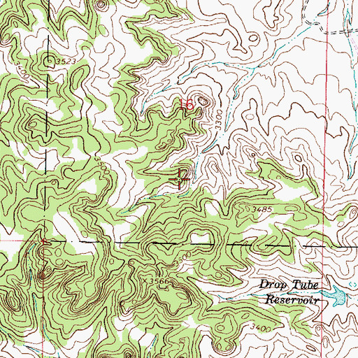 Topographic Map of 05S45E16DBCB01 Well, MT