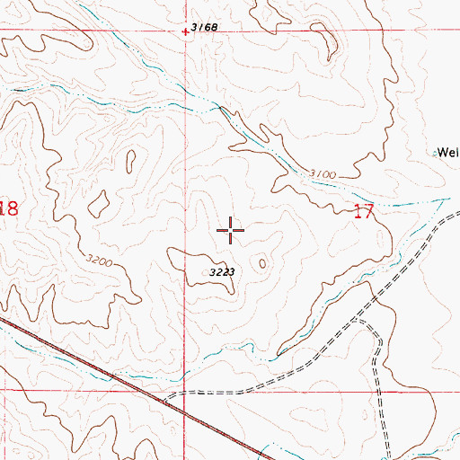 Topographic Map of 05S54E20BB__01 Well, MT