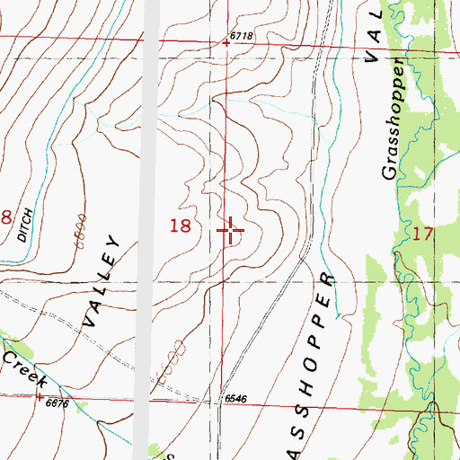Topographic Map of 05S12W17CBBA01 Well, MT