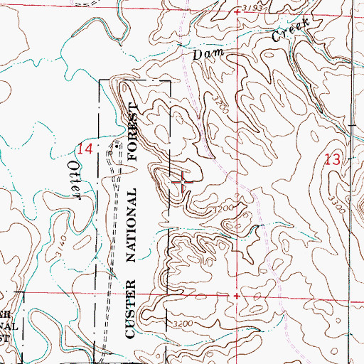 Topographic Map of 05S45E26BCAC01 Well, MT