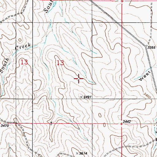 Topographic Map of 05S53E13BD__01 Well, MT