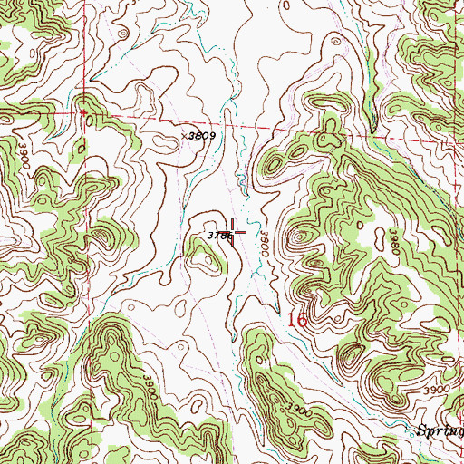 Topographic Map of 05S48E16BDAB01 Well, MT