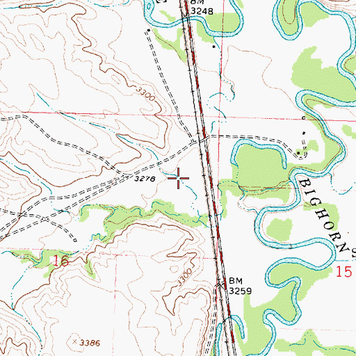 Topographic Map of 05S35E16AADC01 Well, MT