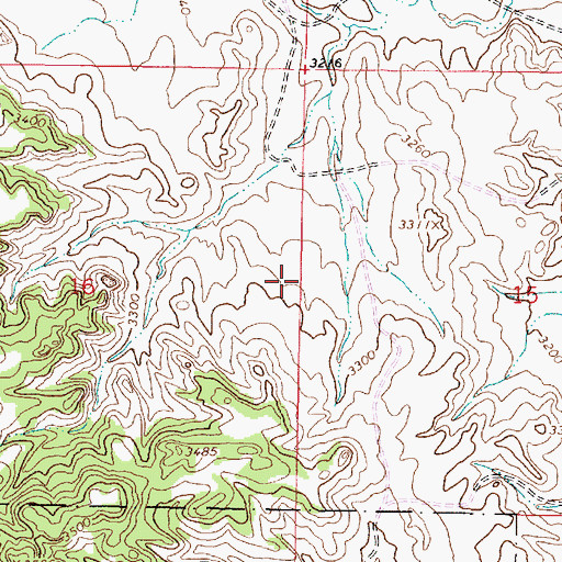 Topographic Map of 05S45E16ADDD01 Well, MT