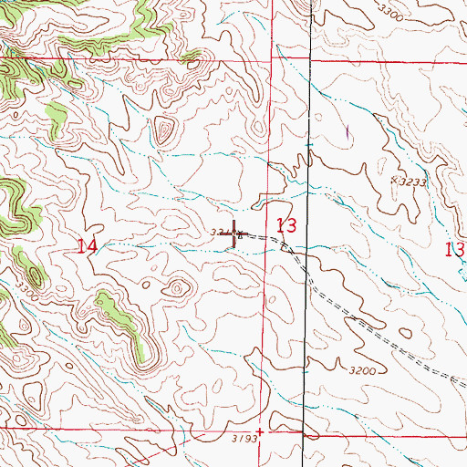 Topographic Map of 05S42E14ADDC01 Well, MT