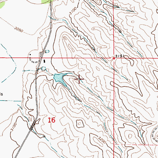 Topographic Map of 05S51E09CDD_01 Well, MT