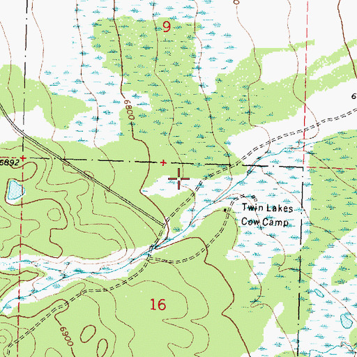Topographic Map of 05S16W16ABBA01 Well, MT