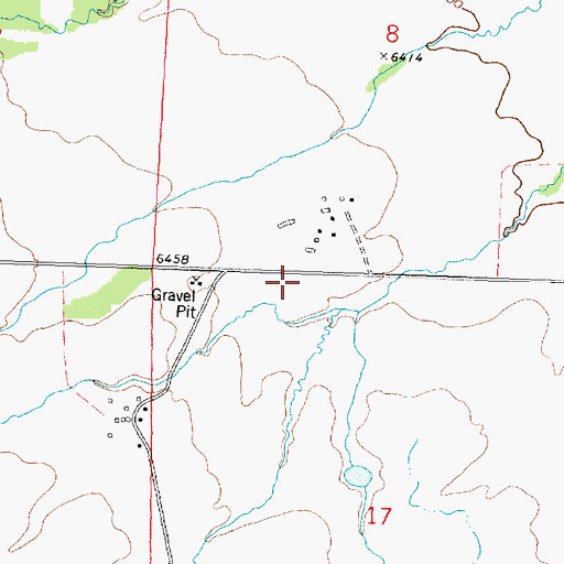 Topographic Map of 05S15W17BABA01 Well, MT