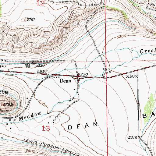 Topographic Map of 05S16E13AACB01 Well, MT
