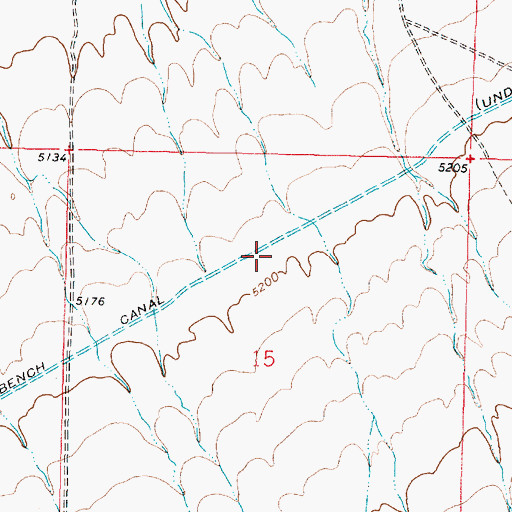 Topographic Map of 05S06W15ACB_01 Well, MT