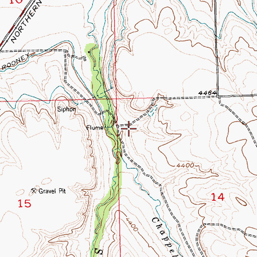 Topographic Map of 05S21E14BBCA01 Well, MT
