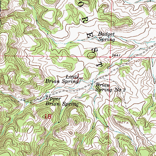 Topographic Map of 05S45E18AACC01 Spring, MT