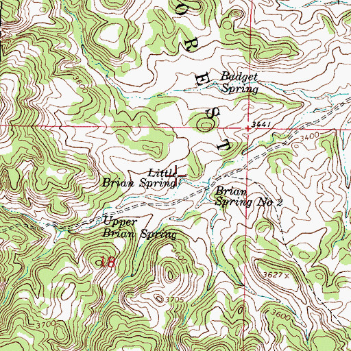 Topographic Map of 05S45E18AACC01 Spring, MT