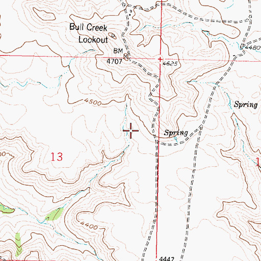 Topographic Map of 01N43E08ACCD01 Well, MT