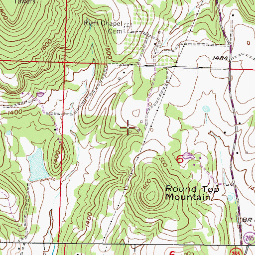 Topographic Map of Arkansas Noname 350 Dam, AR