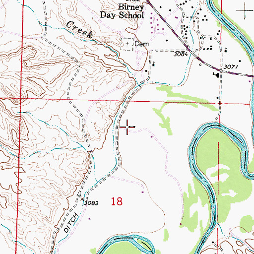 Topographic Map of 05S43E18ABBD01 Well, MT