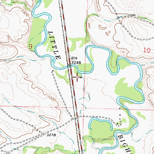 Topographic Map of 05S35E09DDAA01 Well, MT