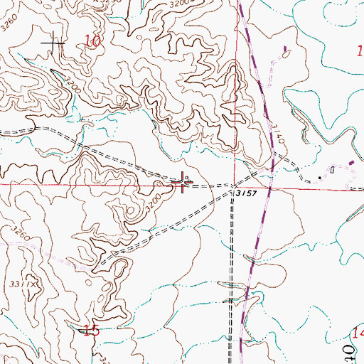 Topographic Map of 05S45E10DDCD01 Well, MT