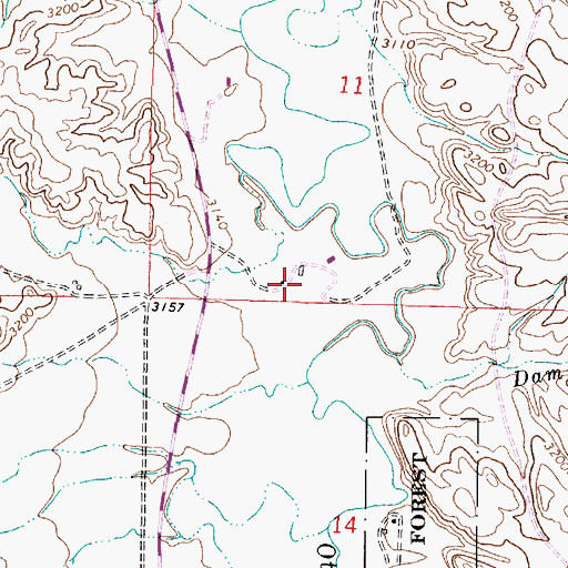 Topographic Map of 05S45E11CDCD01 Well, MT
