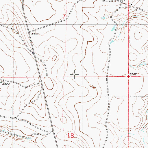 Topographic Map of 05S55E07CDCC01 Well, MT