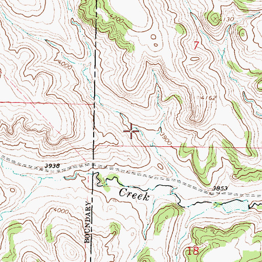 Topographic Map of 05S41E07CCDA01 Spring, MT