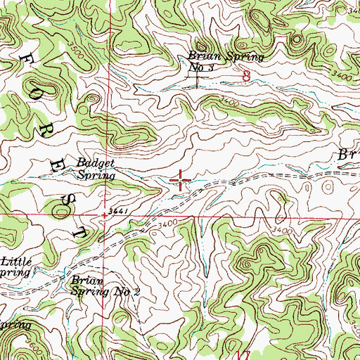 Topographic Map of 05S45E08CDCB01 Spring, MT