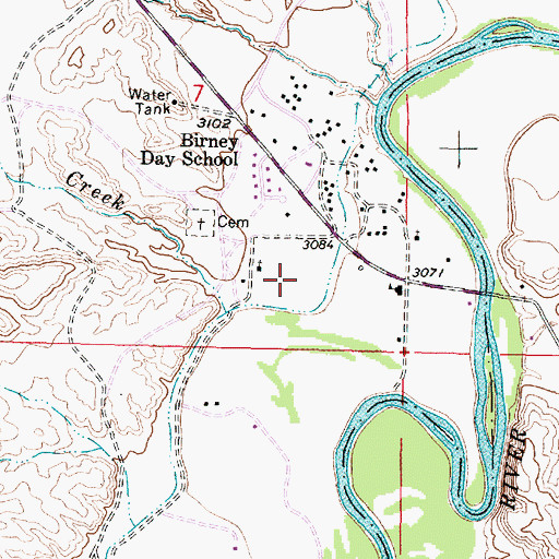 Topographic Map of 05S43E07DD__01 Well, MT