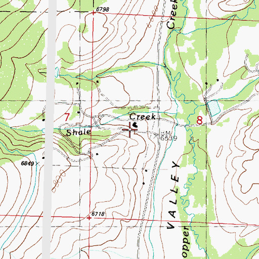 Topographic Map of 05S12W08CBAA01 Well, MT